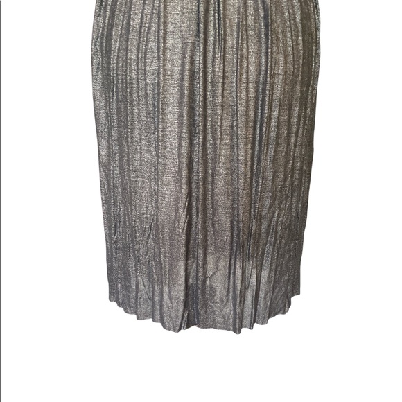 Velvet Graham & Spencer Anthro Metallic Silver Tunic Slip Dress - XS - Picture 8 of 10